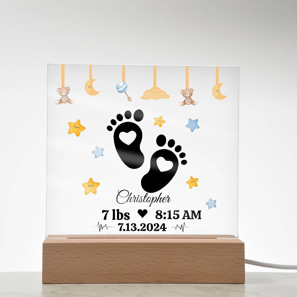 New-Born:Baby Shower | Acrylic Square Plaque
