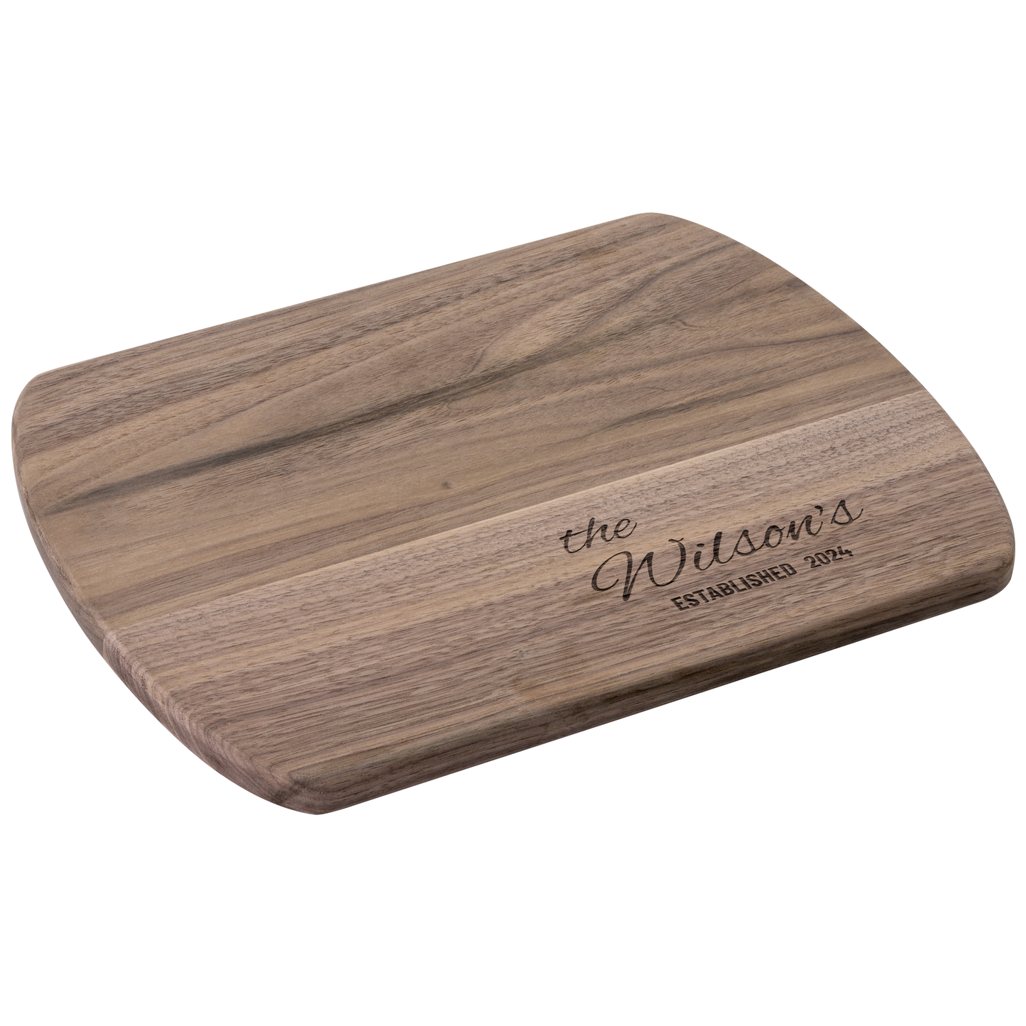 Personalized Family Name Wooden Hardwood Oval Cutting Board