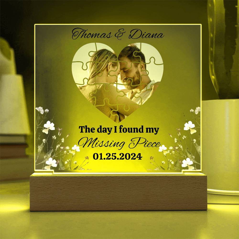 Personalized Missing Piece Acrylic Square Plaque