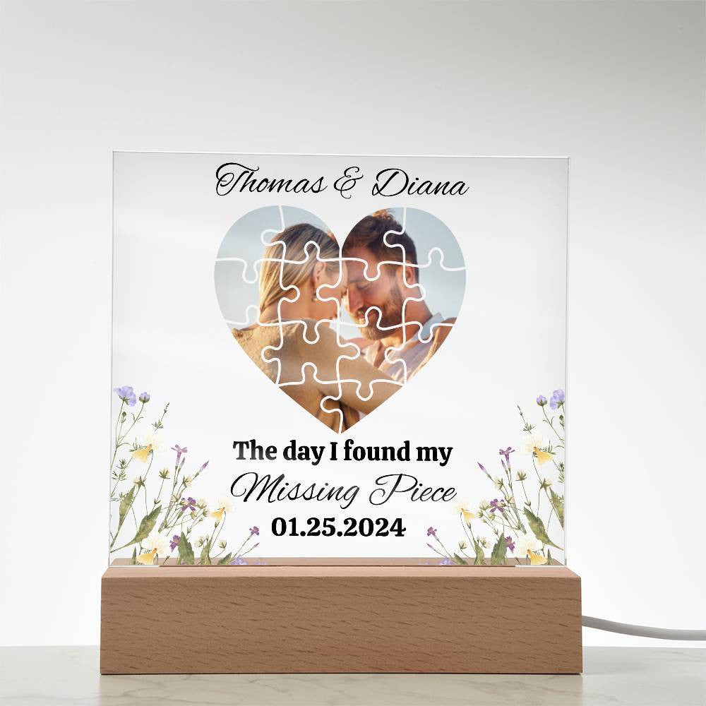 Personalized Missing Piece Acrylic Square Plaque